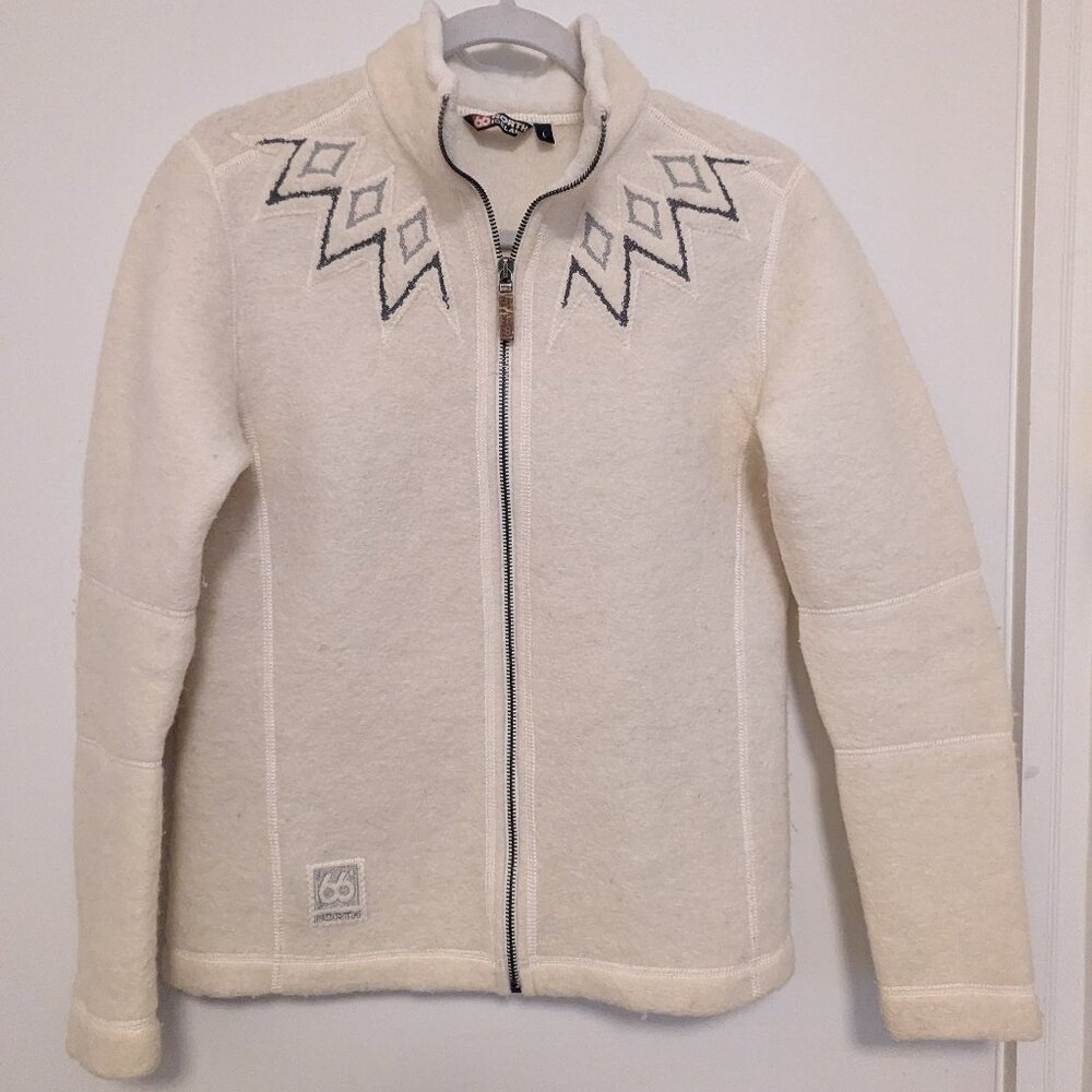 66 North wool full zip sweater jacket